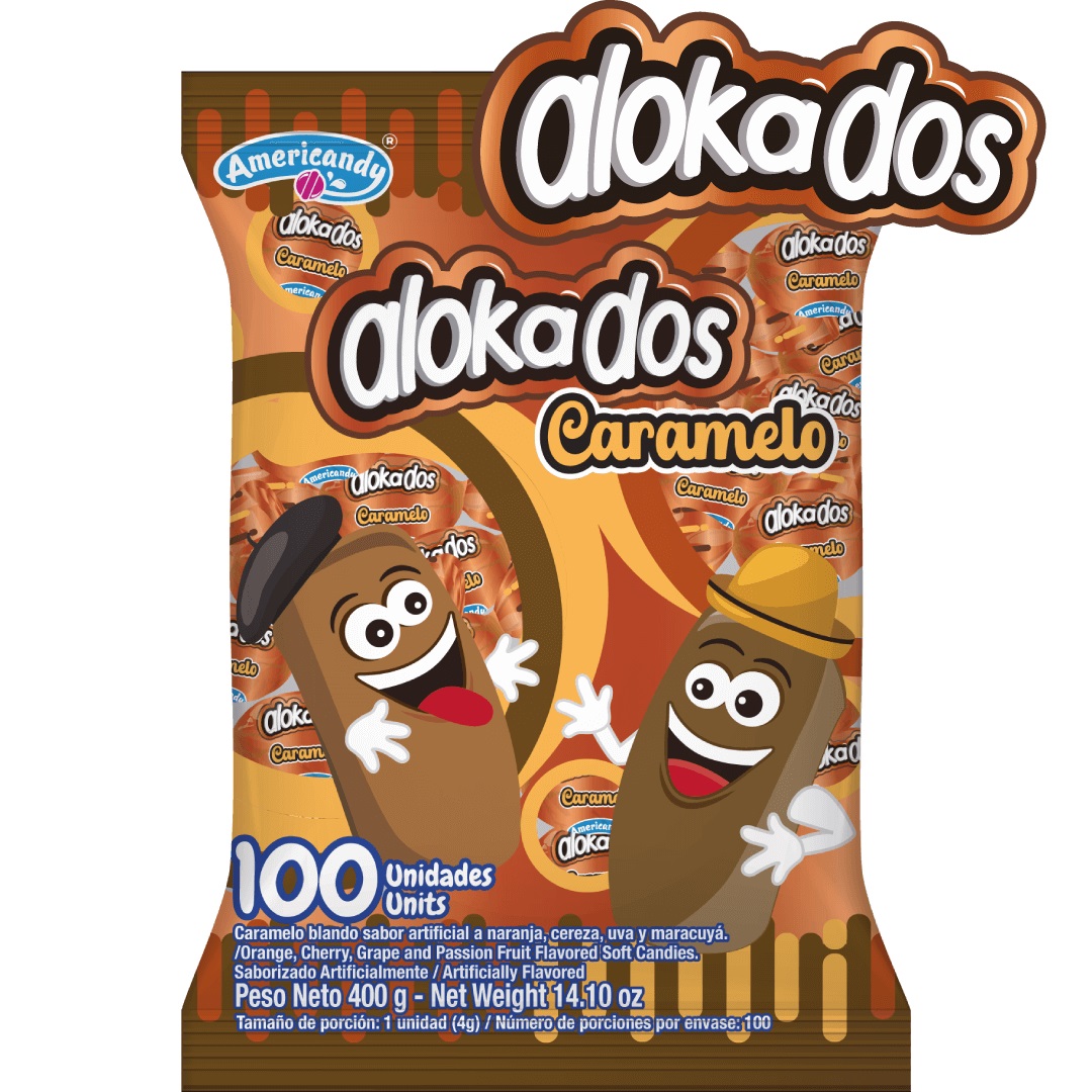 CARAM.ALOKADOS MASTIC.CARAMELO 1x100UND