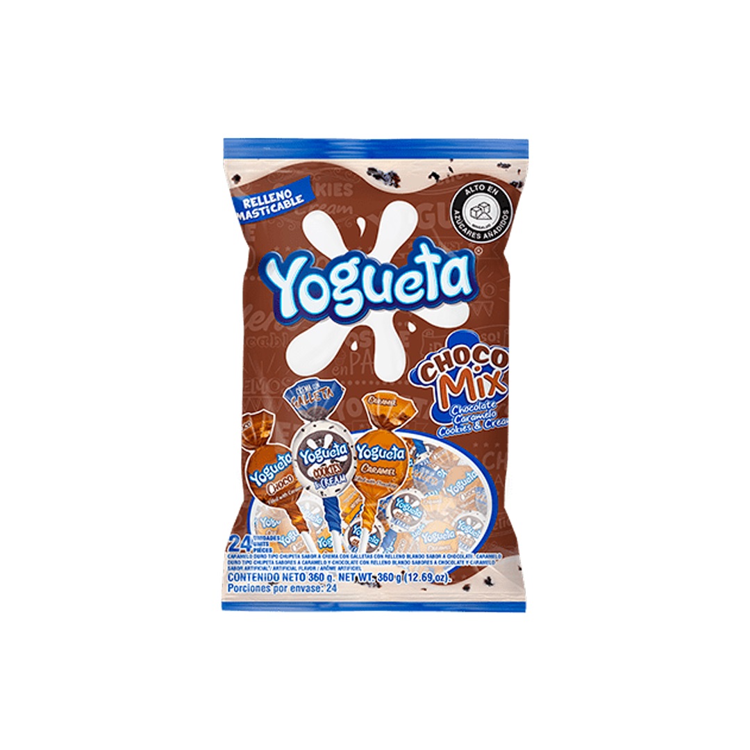 CHUPETA YOGUETA CHOCOMIX 1x24 UND**