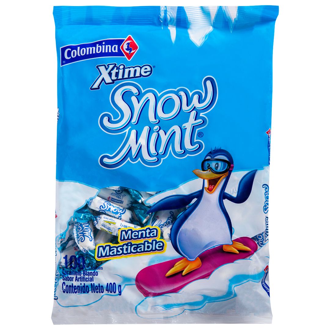 CARAM.SNOW MINT MASTIC.1x100UND.COLOMBINA