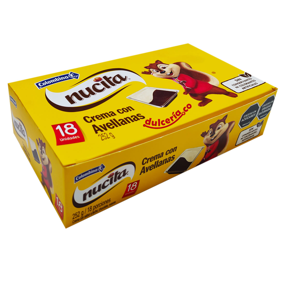 CHOC.NUCITA NUTTELINE COLOMB.1x18 UND.