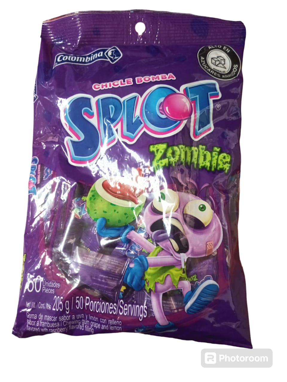 CHICLE BOMBA SPLOT ZOMBIE COLOMB 1x50UND