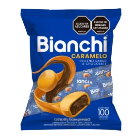 CARAM.BIANCHI CHOCOL.AZUL1x100 UND.SUPER