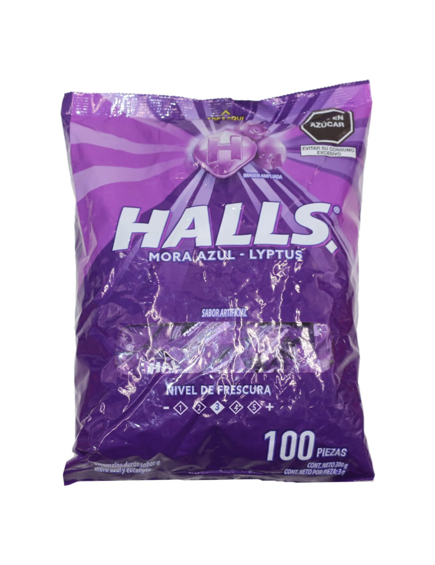 CARAM.HALLS BOLSA MORA AZUL 1x100 UND