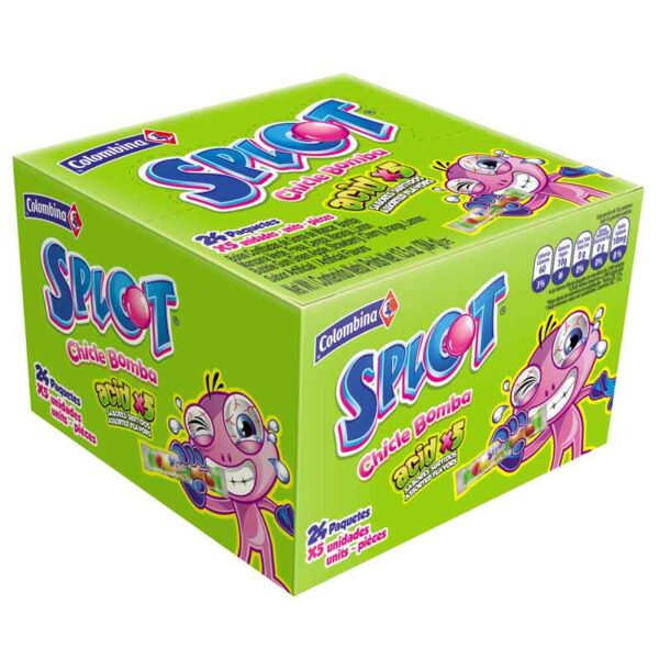 CHICLE SPLOT ACIDO LINEAx5 COLOMB.1x24U.