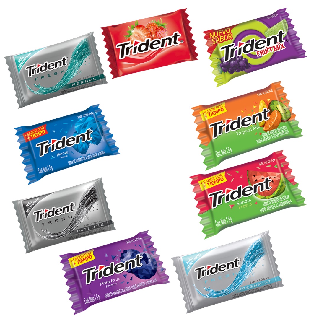 CHICLE TRIDENT SURTIDO 1x18 UND.