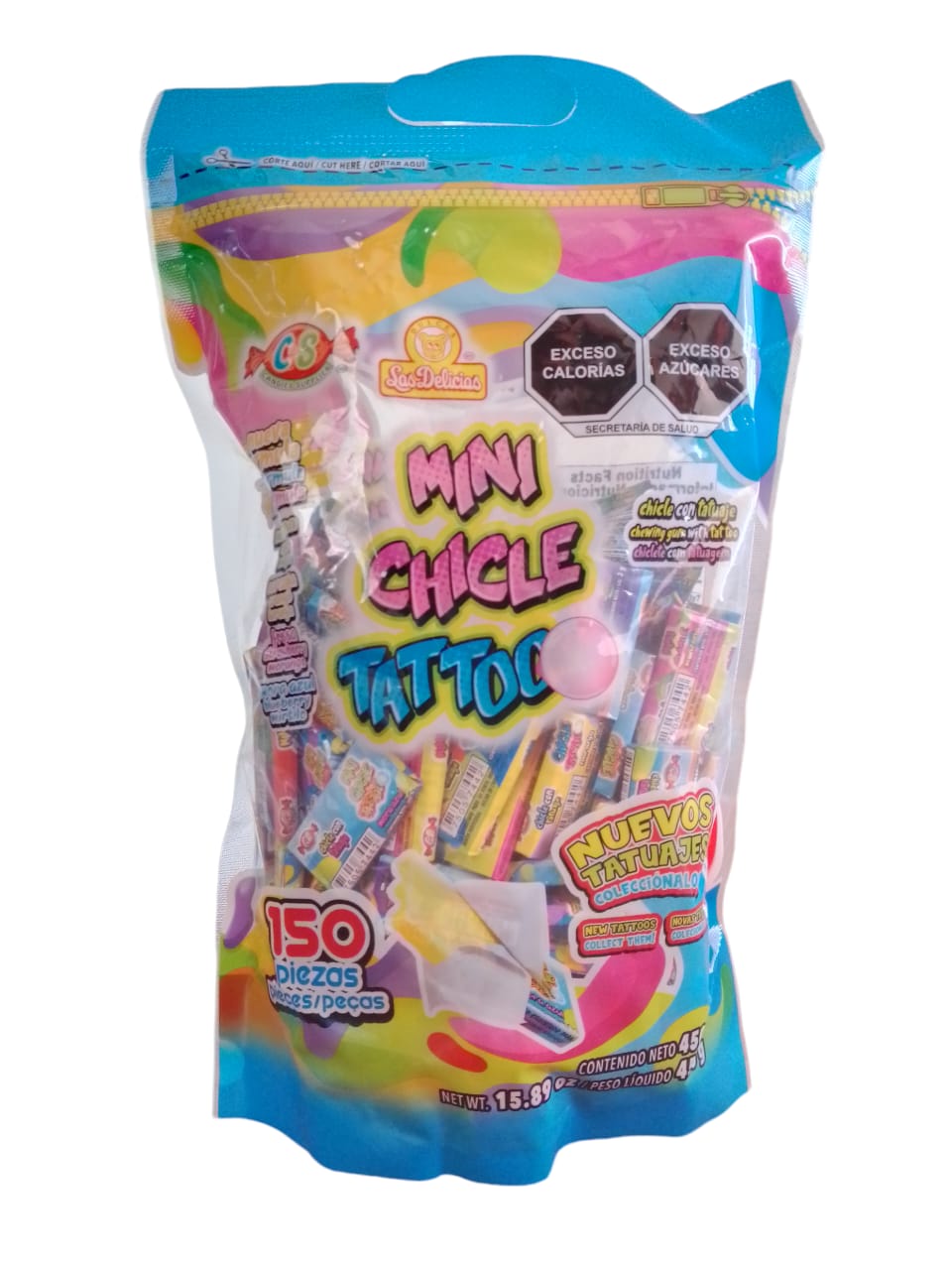 CHICLE MINI TATTOO BOLSA 1x150x450g