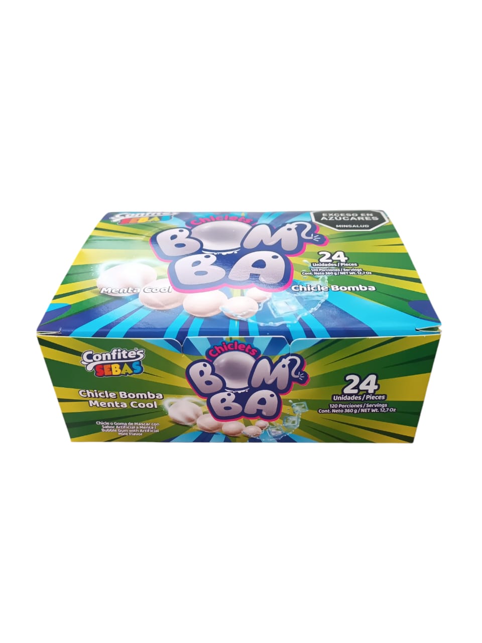 CHICLE BOMBA MENTA COOL DISPLEY 1x24UND