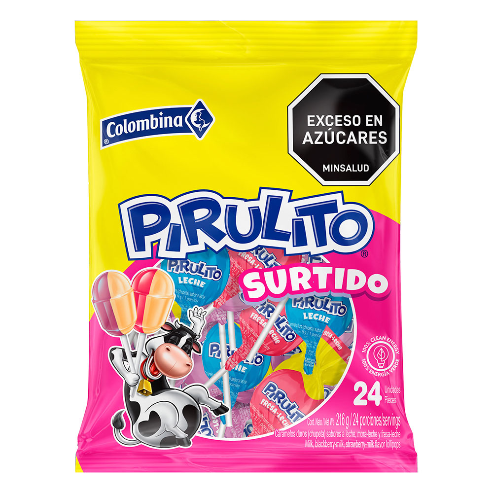 CHUPETA PIRULITO SURTIDO 1x24UND.