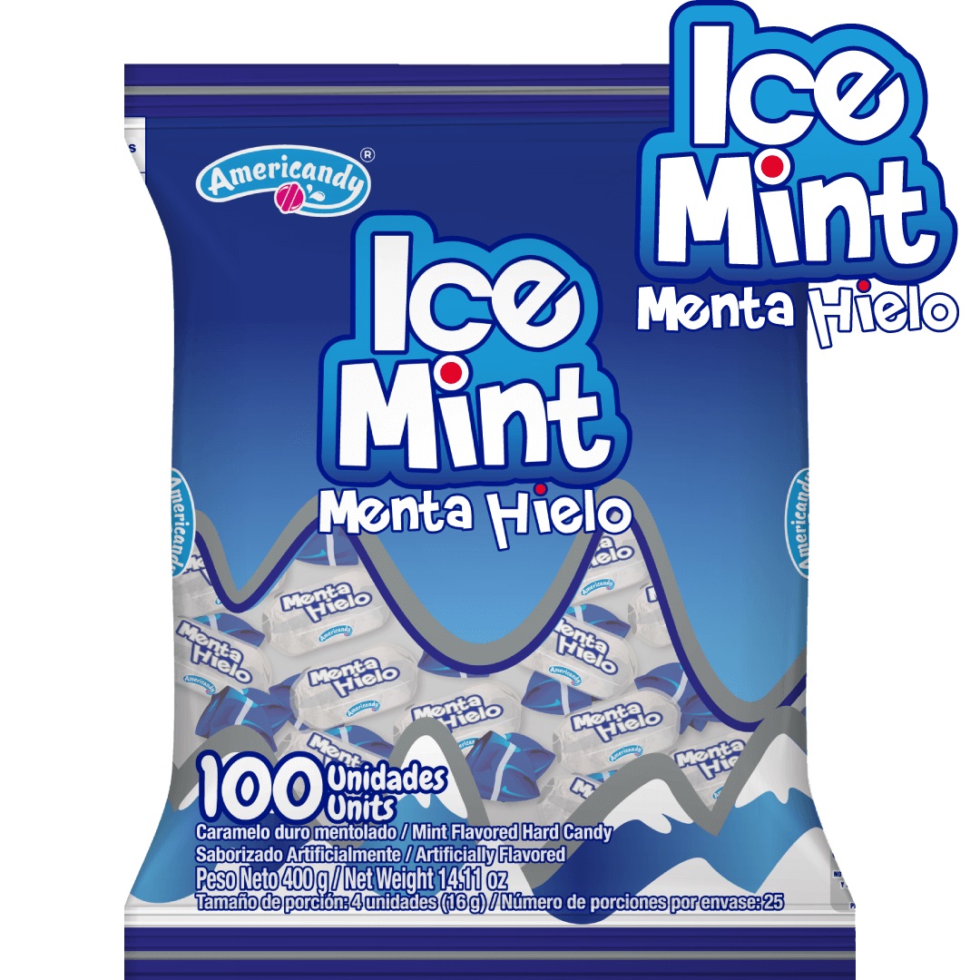 CARAM.MENTA HIELO ICE MINT AMERICANDY 1x100 UND.