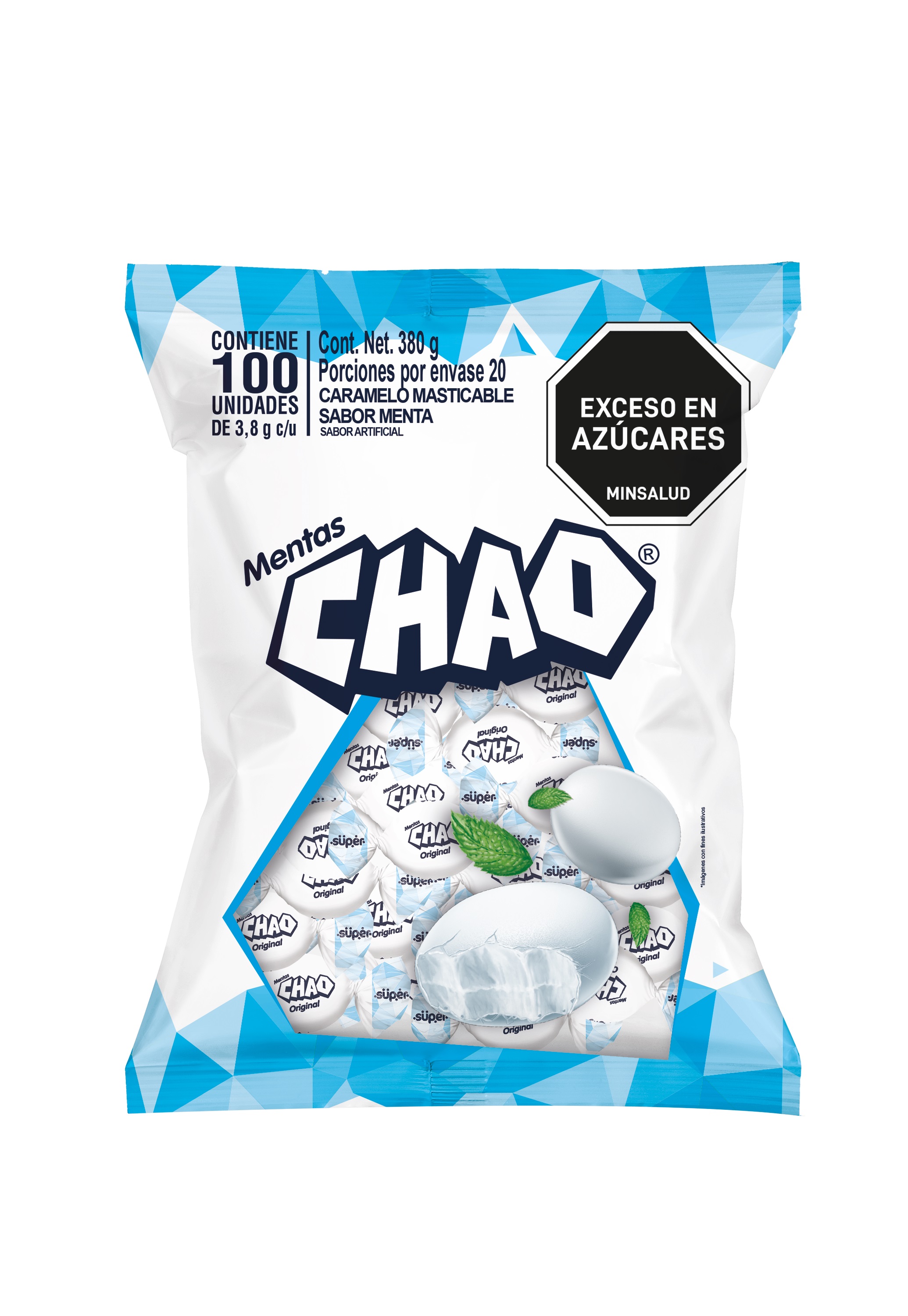 CARAM.MENTA CHAO 1x100 UND.SUPER