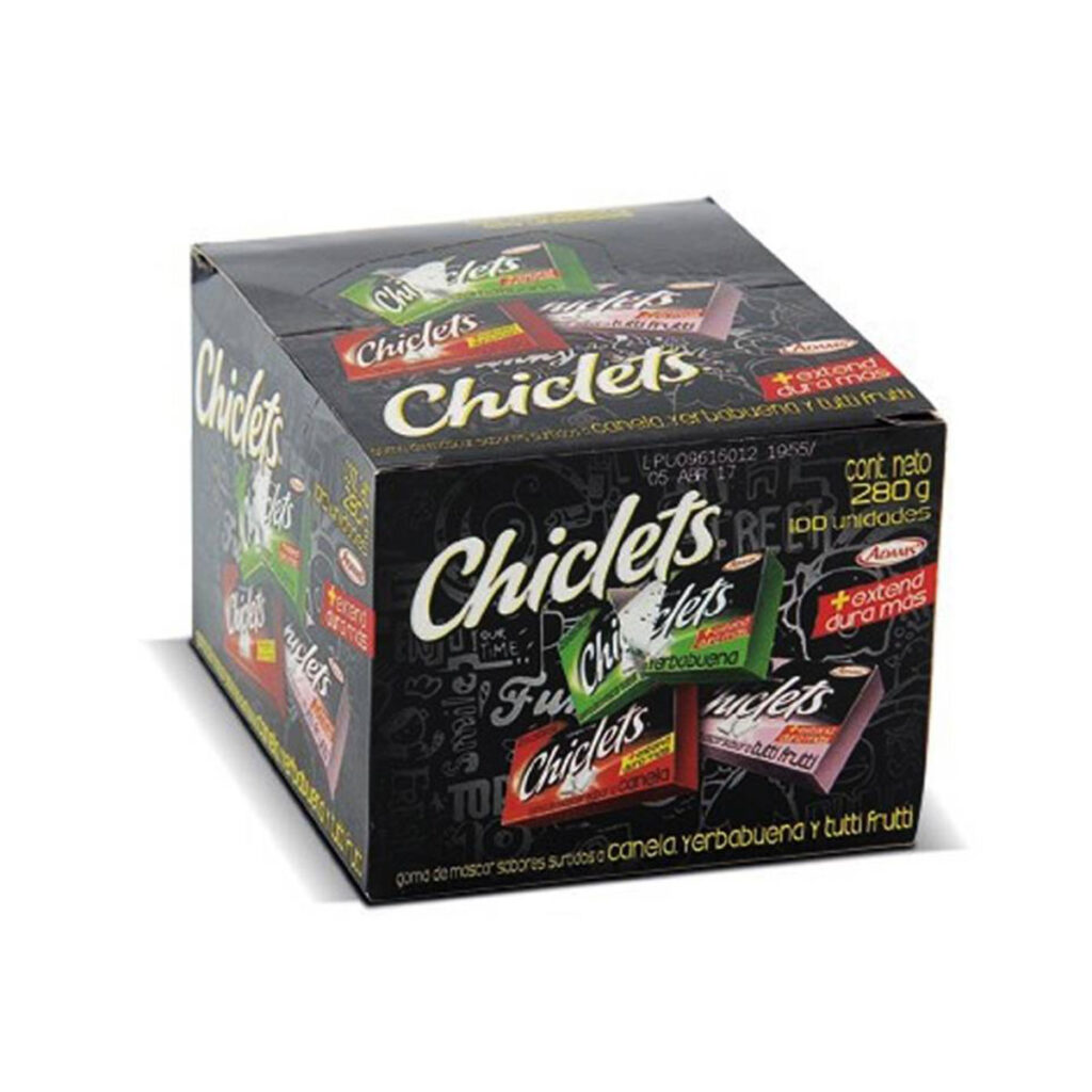 CHICLETS ADAMS SURTIDO 1x100 UND. 280Grs