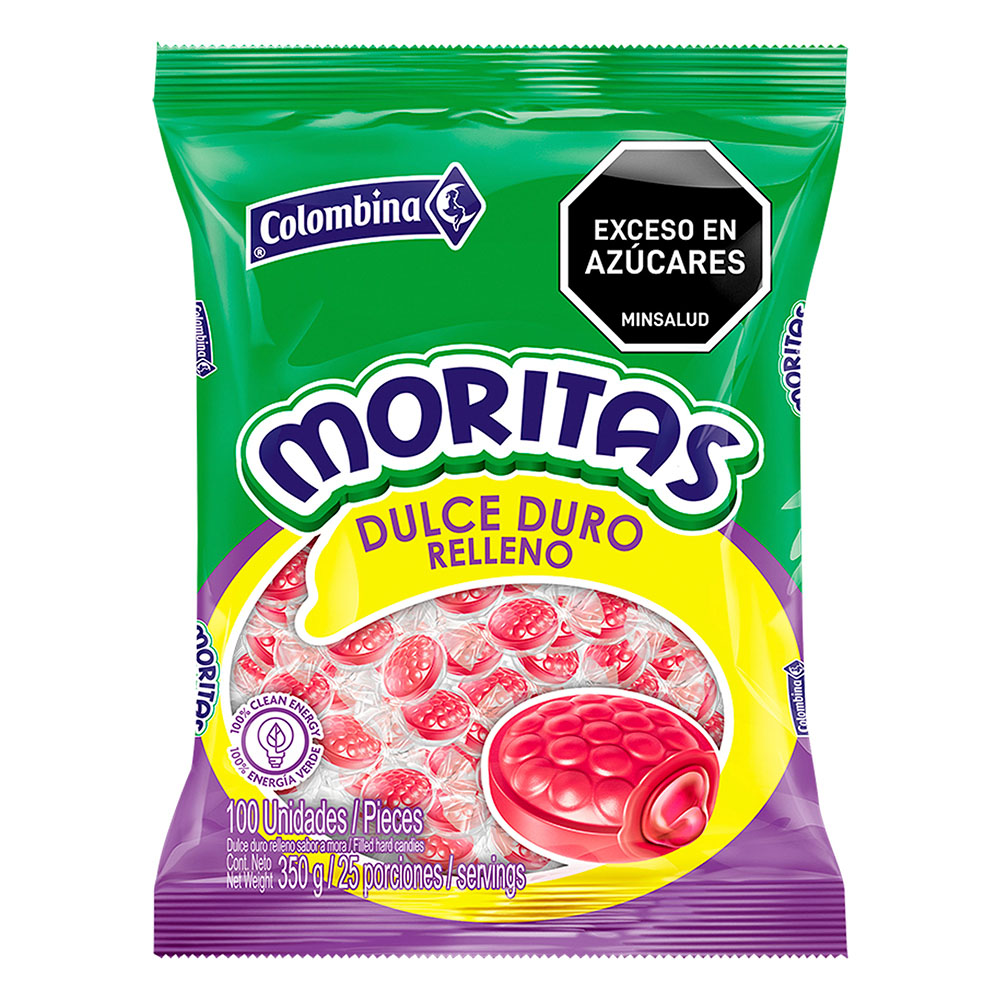 CARAM.MORITAS RELLENA COLOMBINA 1x100UND.