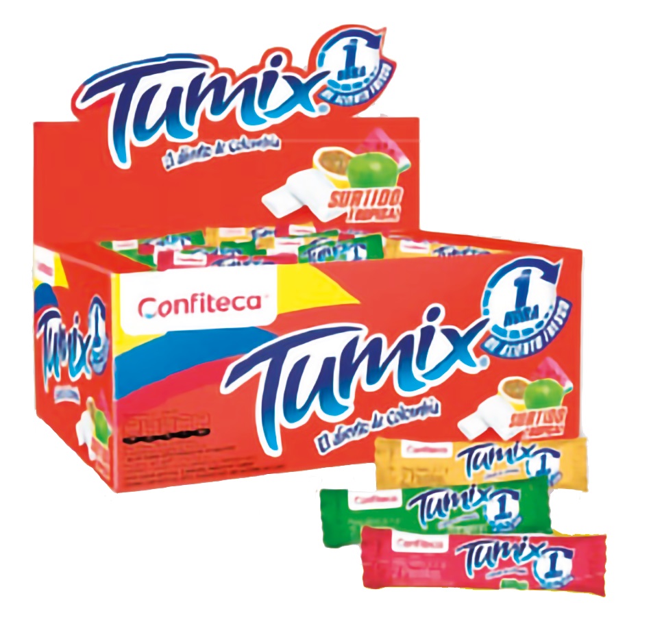 CHICLE TUMIX FRUTAL SURTIDO 1x100UND