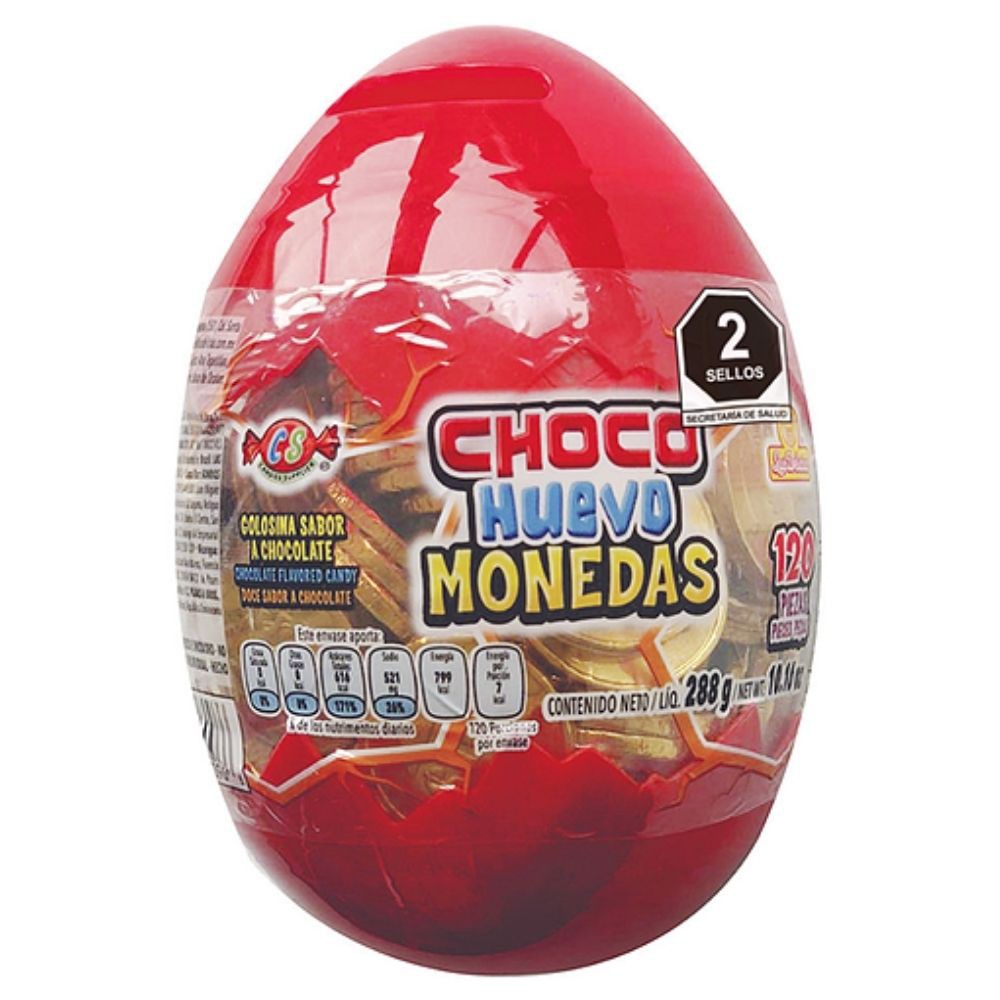 CHOC.HUEVITO MONEDAS DORADAS 1x120UND