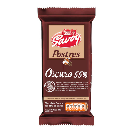 CHOC.SAVOY POSTRE 1x4x200 MARRON 55%