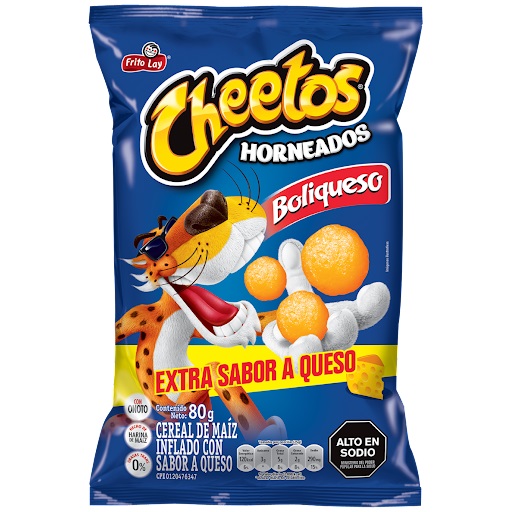 P.CHEETOS BOLIQUESO EXTRA QUESO 1x80Grs