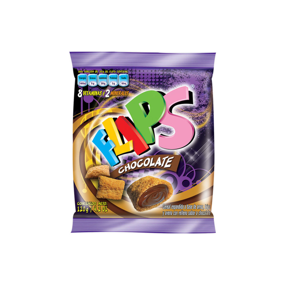 CEREAL FLIPS DE CHOCOLATE SACHET1x12x28