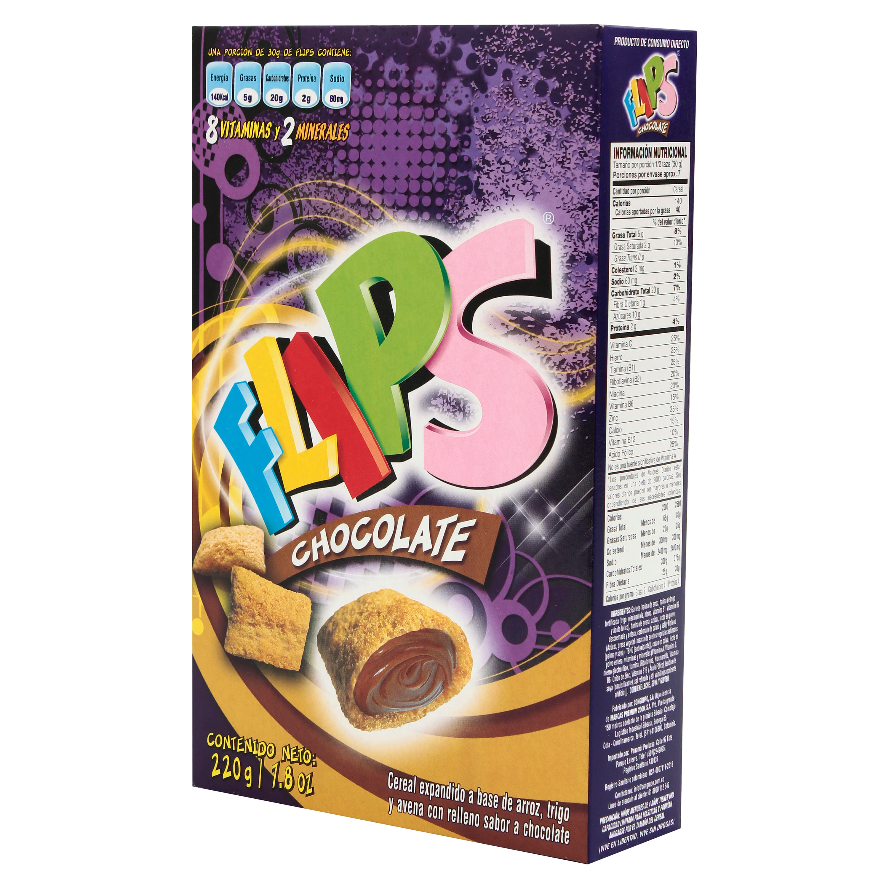 CEREAL FLIPS DE CHOCOLATE 12x220 Grs.(CA