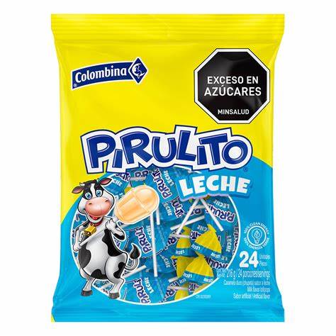 CHUPETA PIRULITO LECHE 1x24UNDx216G