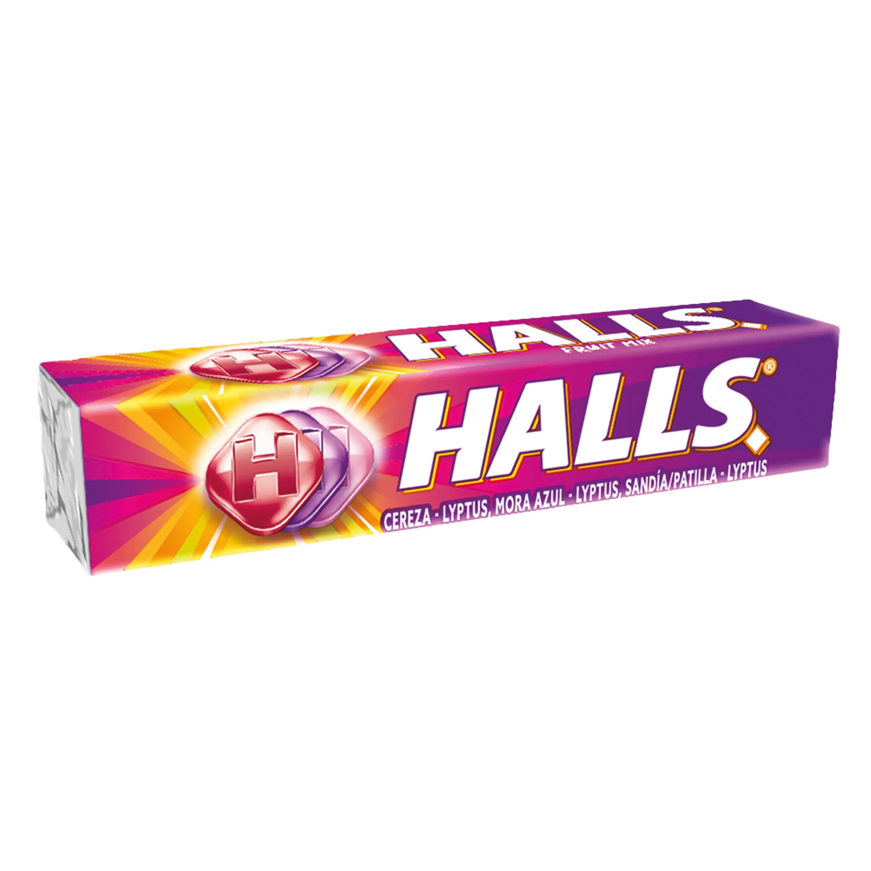 CAR.HALLS BARRA FRUTAS MIXTA 1x12UND