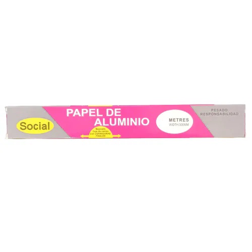 PAPEL ALUMINIO 1x12x6 MTS.SOCIAL**