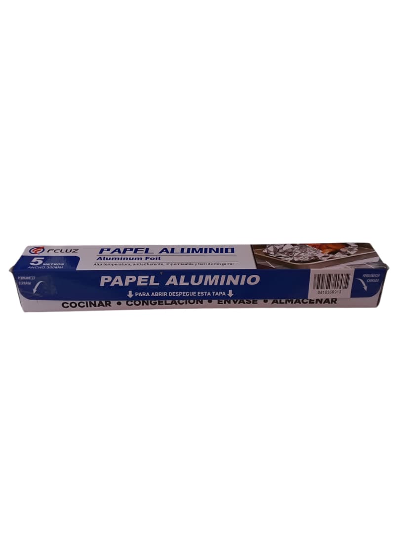 PAPEL ALUMINIO 1x12x5 MTS.FELUZ**
