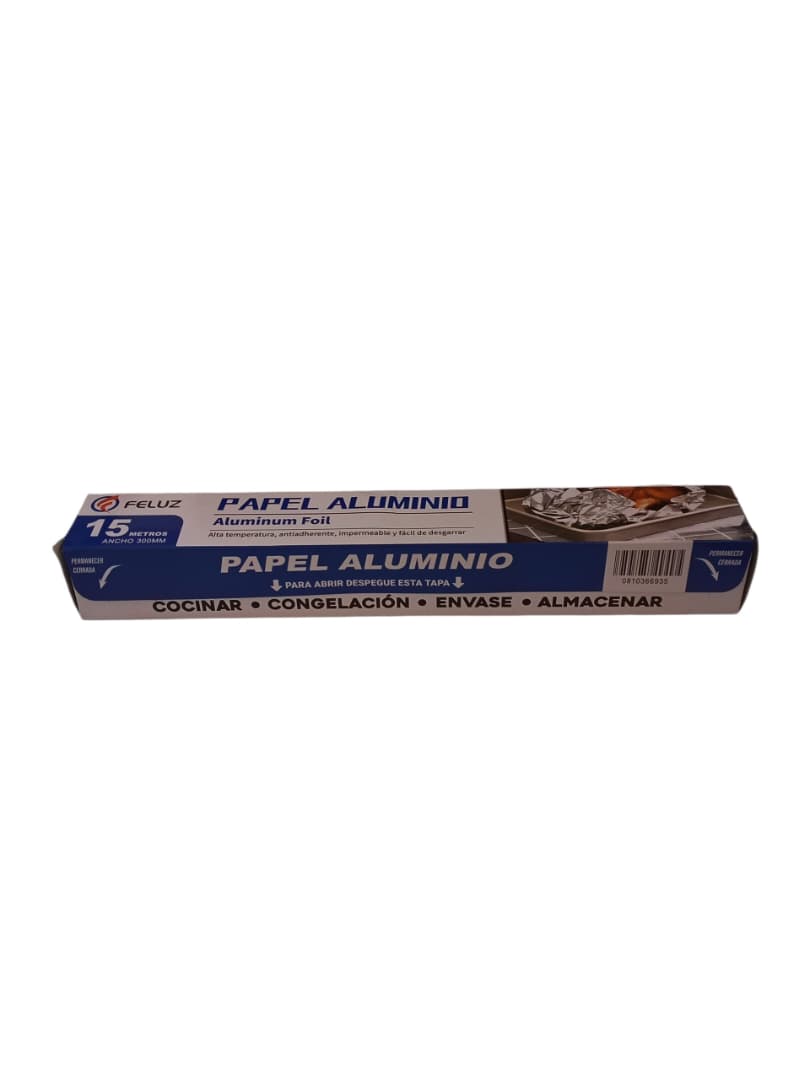 PAPEL ALUMINIO 1x12x15 MTS.FELUZ**