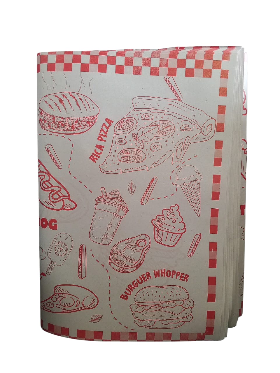 PAPEL ENVOLVER RESMA 1 KG ESTAMP.ROJO