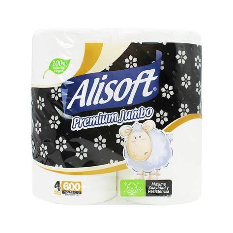 PAPEL HIG.ALISOFT JUMBO 12x4 UND 600 HOJAS