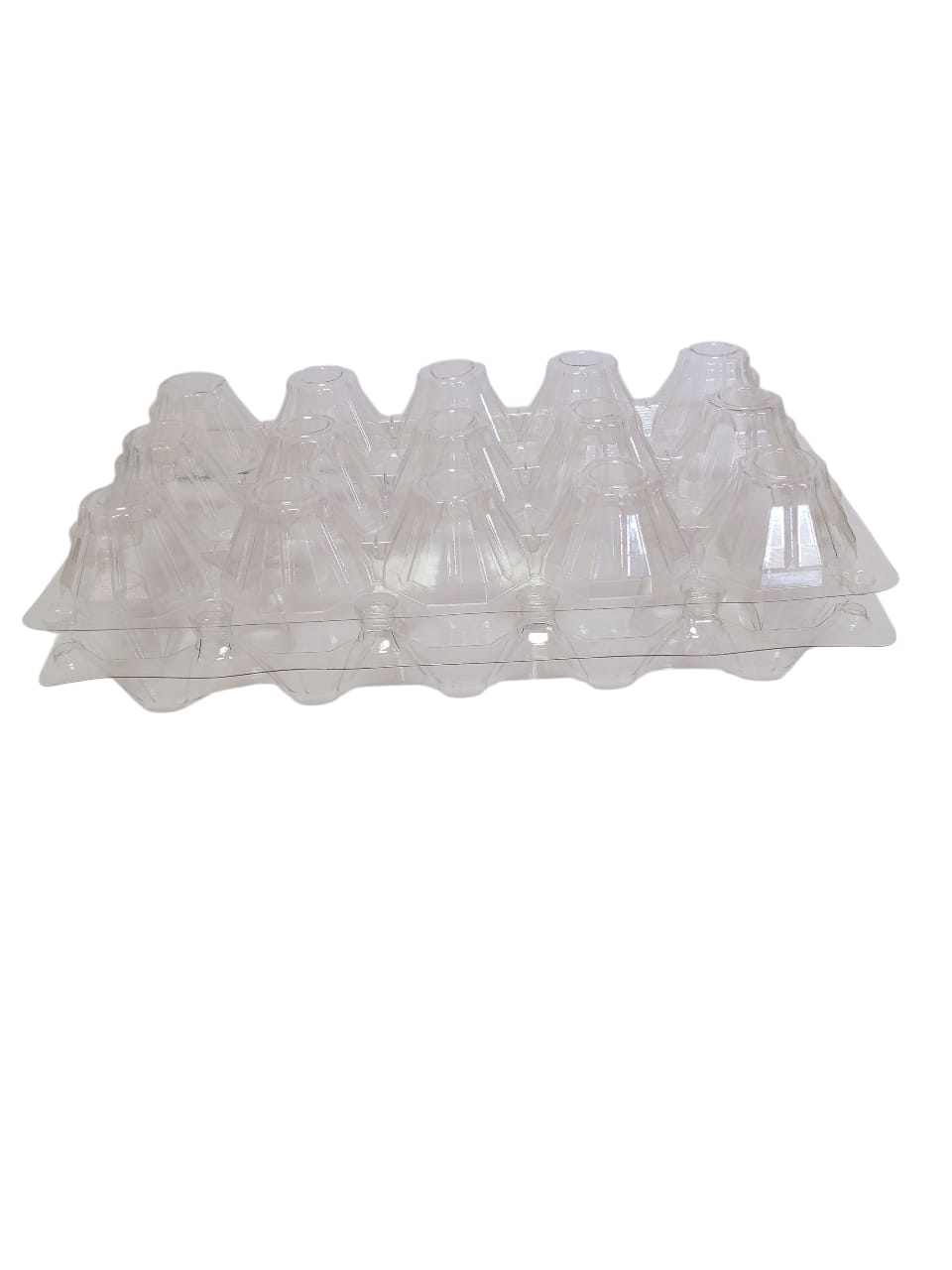 ENV.ESTUCHE PET P/15 HUEVOS TRANSP.1x100U.R:92003