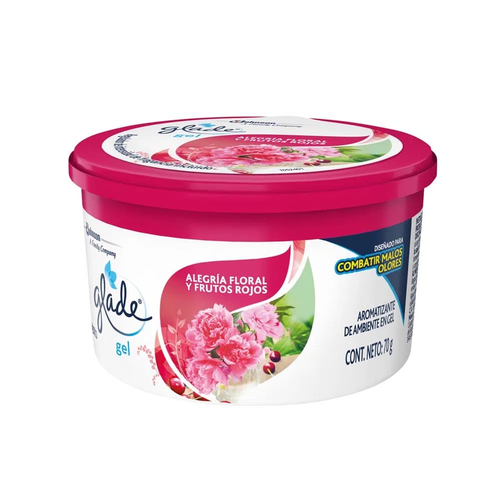GLADE GEL ALEGR.FLORAL 1x70G.AMB./AUTO**