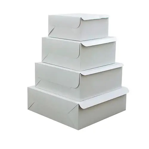 CAJA P/TORTA 25x25CM 1/4KG.1x50 UND.BLAN**