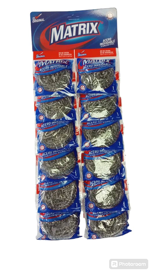 ESPONJA BRILLO ACERO MATRIX ORIGINAL1x12 UND.