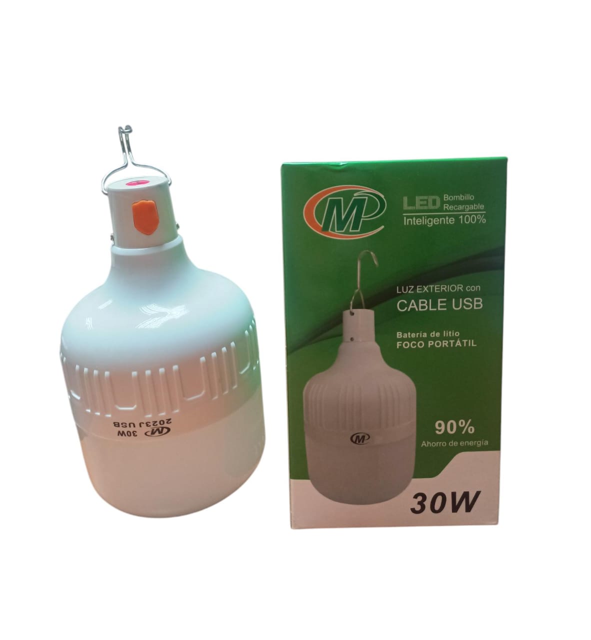 F.LAMPARA RECARGABLE MP 1x30W UNID.VERDE**