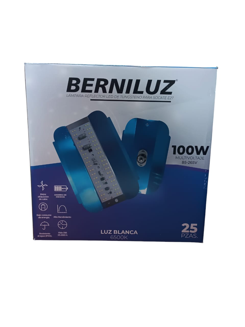 F.REFL.AZUL 100W.C/SOC/FILTRO UND.S265V1**