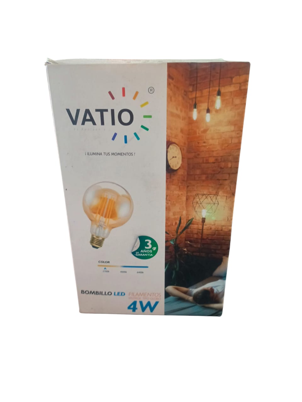 BOMBILLO LED 4W.VITAGE VATIO T/GLOBO UNI**