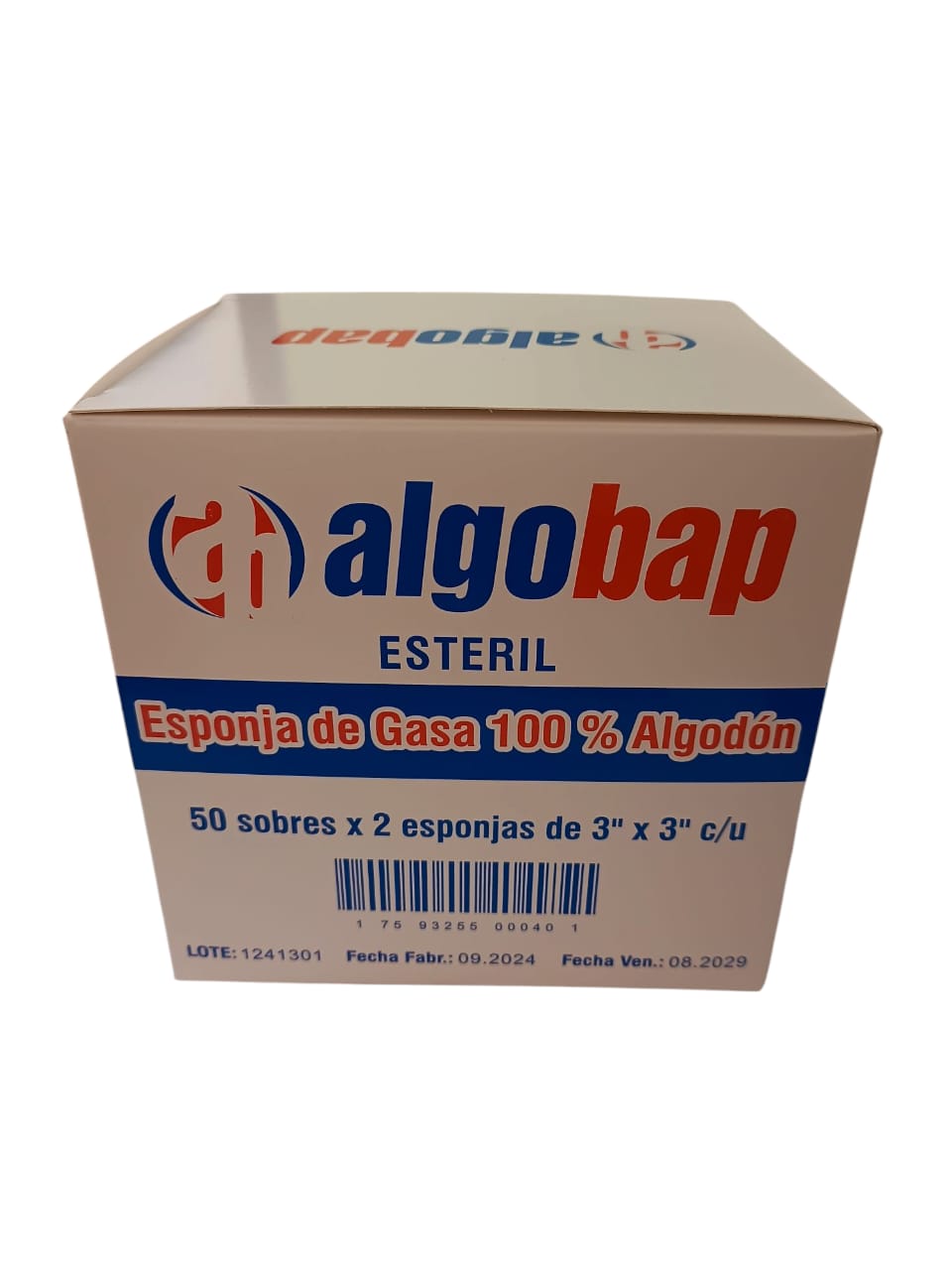 GASA ALGOBAP 1x50 SOBRES 3"x3" ESTERIL UNIDAD