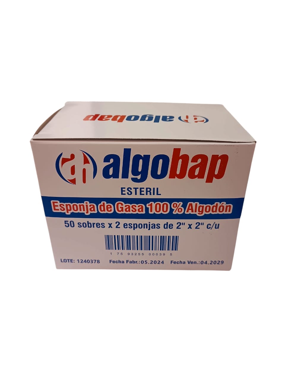 GASA ALGOBAP 1x50 SOBRES 2"x2" ESTERIL UNIDAD