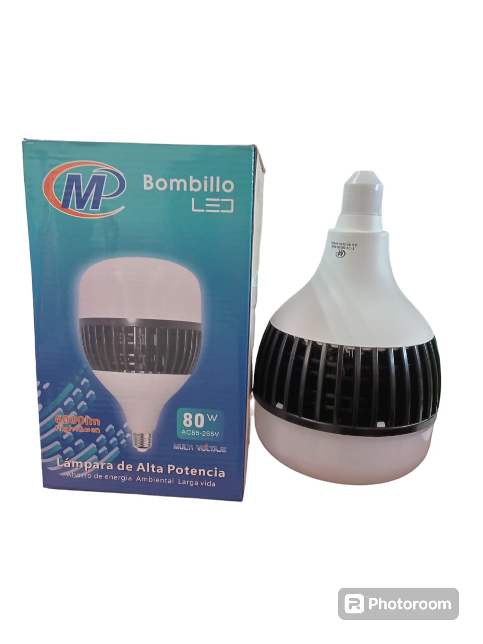 BOMBILLO LED CM AZUL ALTA POTENC.80 W.UNID.***