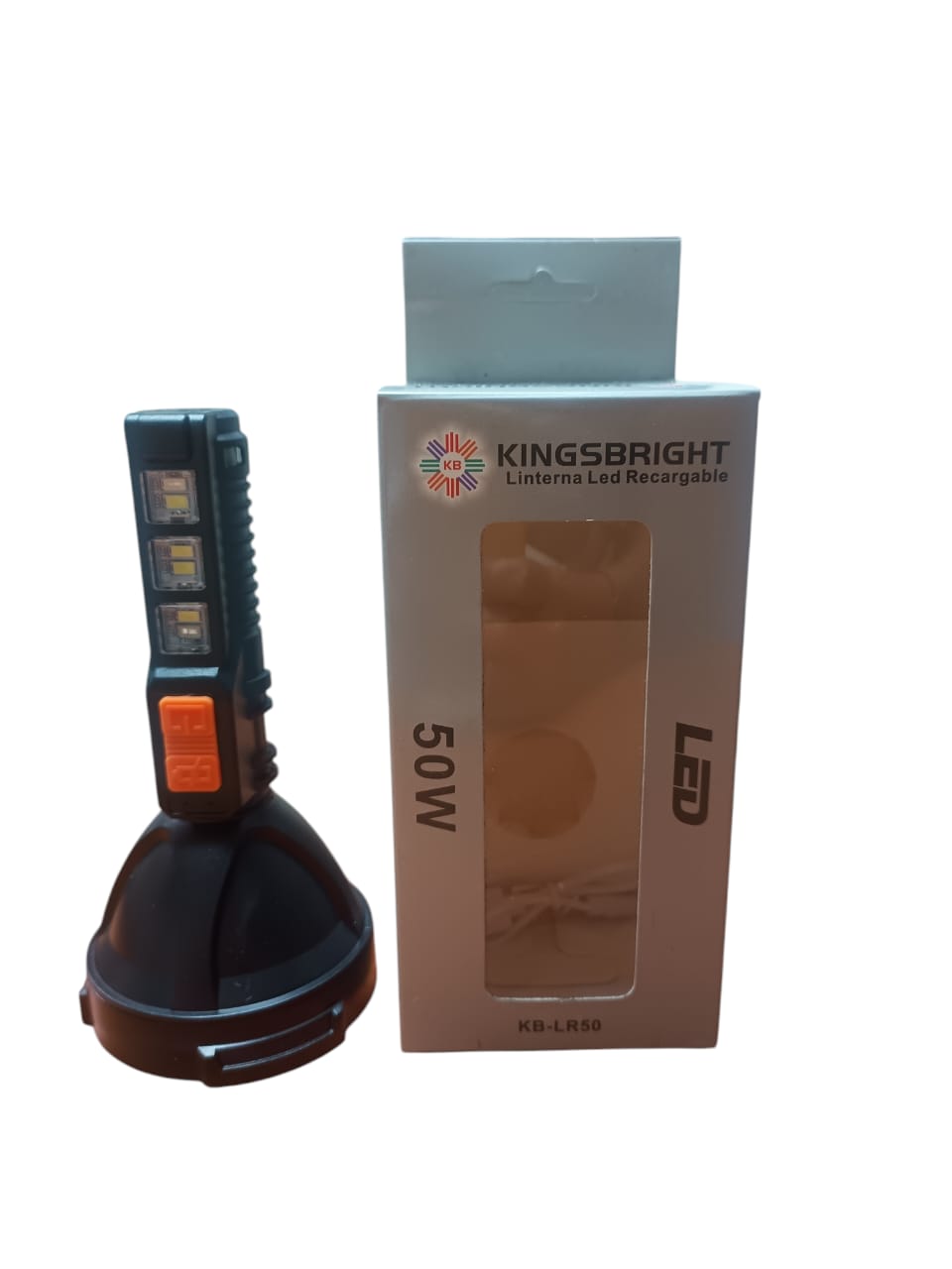 F.LINTERNA LED KB RECARG.D/MANO 50W.UND.