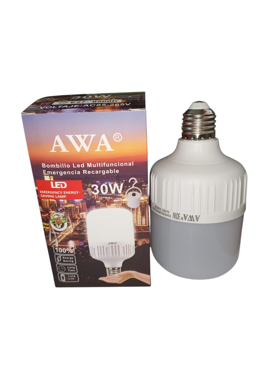 BOMBILLO RECARGABLE AWA 30W UND**