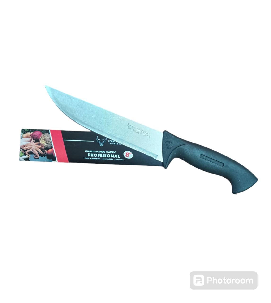 H.CUCHILLO MANGO NEGRO 8´´1x12 R:CMN8**
