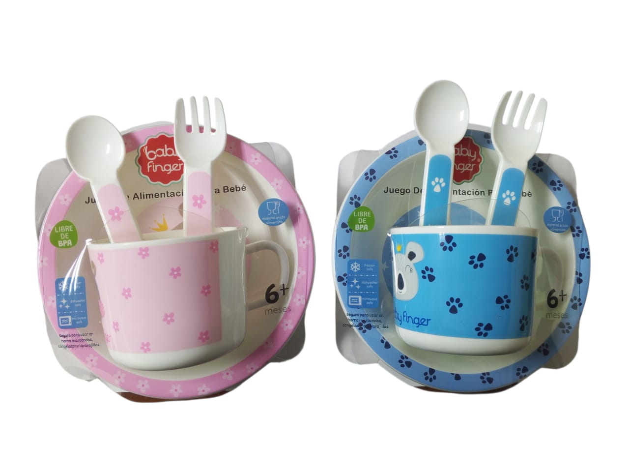 B.SET PLATO-C/VASO P/BEBE x4 PZS RT7893