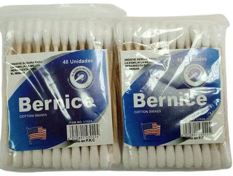 B.HISOPOS BERNICE MADERA BOLSA 12x100UND**