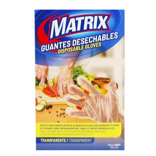 H.GUANTES 1x200U.MATRIX TRANSP.R:12DG100