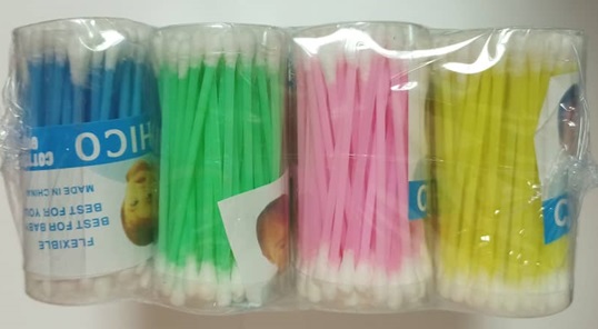 B.HISOPO COTTON SWAB EVOK BOLSA12x100U.R:100P