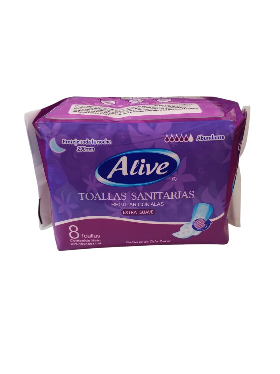 TOALLA SANIT.ALIVE NOCHE EXTRA SUAVE 12x8UND**