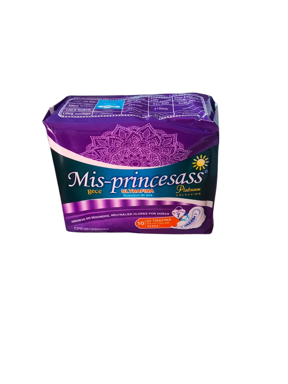 TOALLA SANIT.MIS-PRINCESASS DIA 12x10UND**