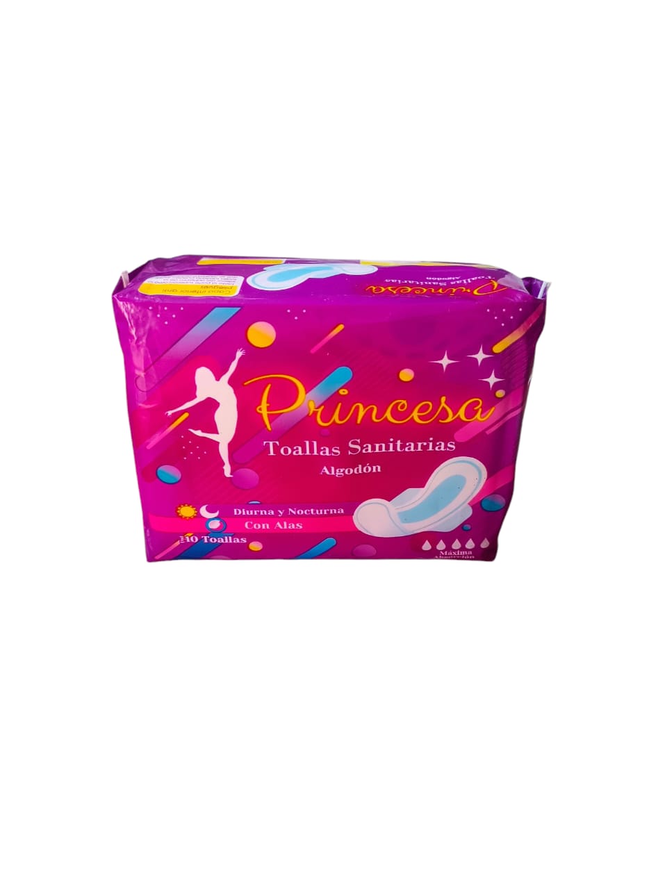 TOALLA SANIT.PRINCESA 12x10 UN.MORADA