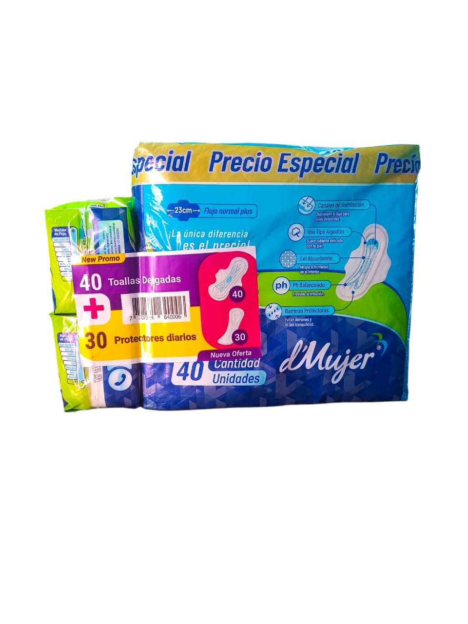 TOALLA SANIT.D´MUJER 1x40UND+2 PROT.x15U**